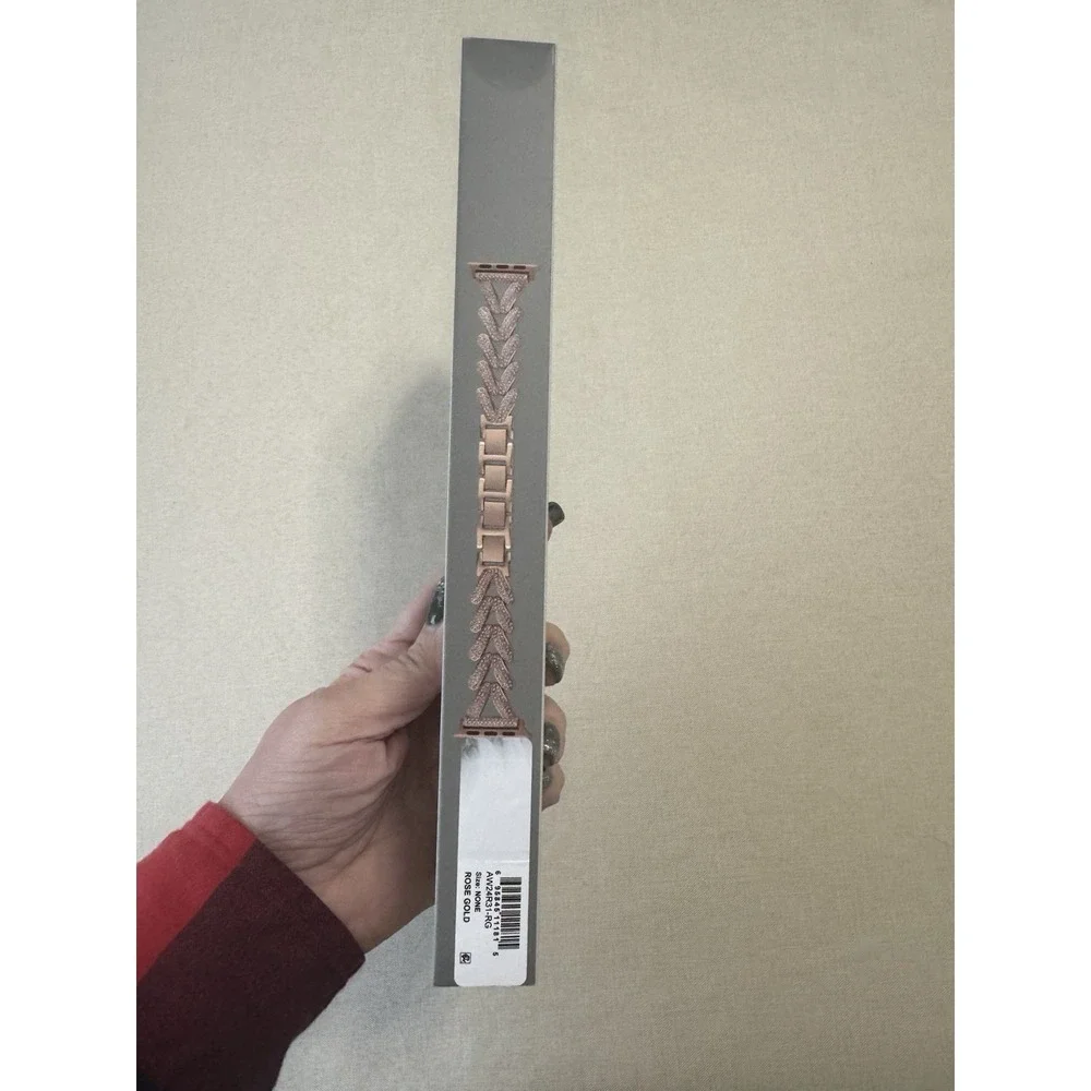 Royal Tech Rose Gold Herringbone Bling Adjustable Apple‎ Watch Band 38, 40, 41mm